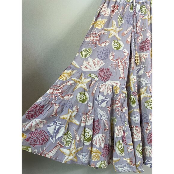 NEW True Destinations Womens XS Coastal Print Tiered Wide Leg Pants Pull On - Picture 8 of 10